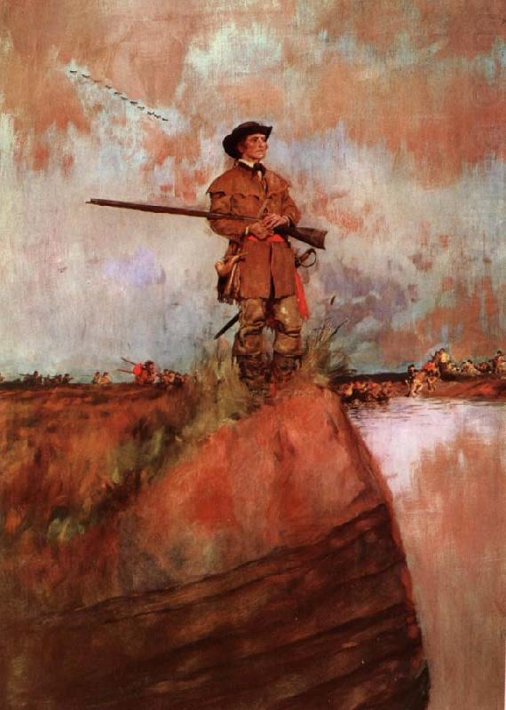 Howard Pyle George Rogers Clark on his way to kaskaskia china oil painting image
